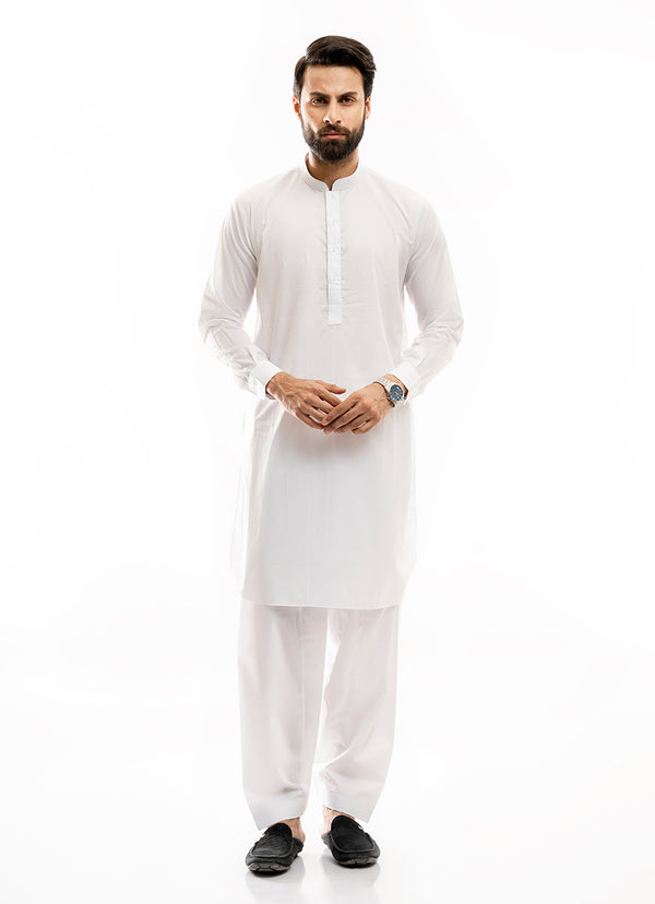 Plain-White, Hi-End Egyptian Cotton Shalwar Kameez