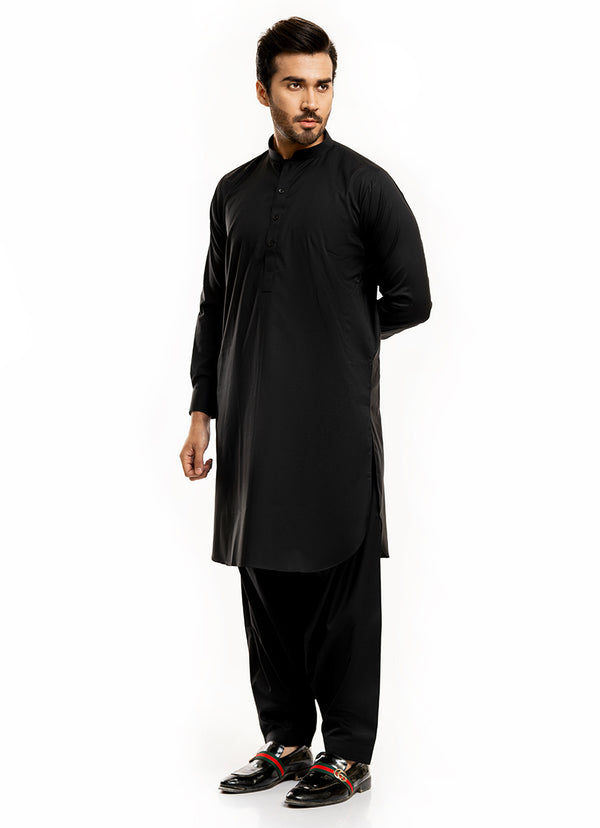 Plain Black, Diamond Egyptian Cotton, Shalwar Kameez