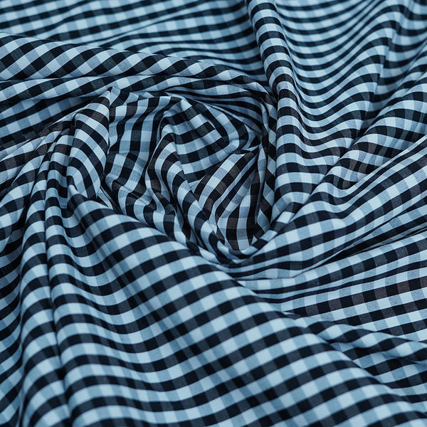 Black Checkered Shirting Fabric - Premium Quality for Shirts