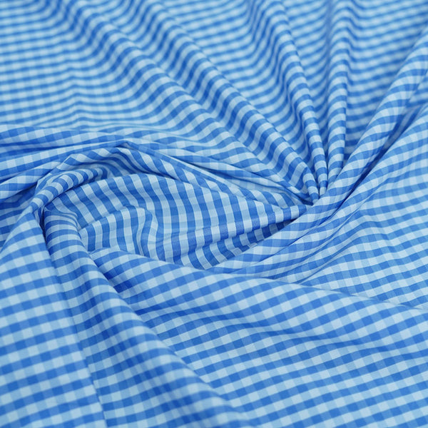 Light Blue Checks Supreme Shirting Fabric