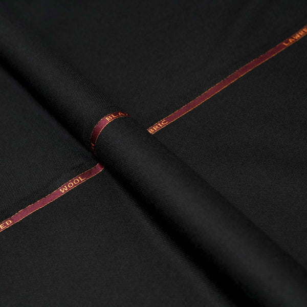 Plain Twill-Black, Wool Rich, Worsted Tweed Blazer Fabric