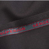 Plain Twill-Black, S 80s Merino Wool, Superior Serge Jacketing Fabric