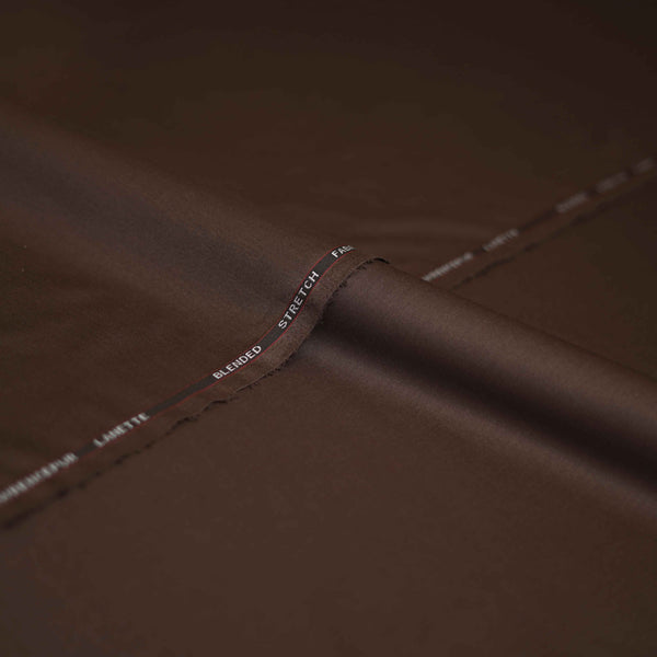 Chocolate Brown Plain Lannette Suiting Fabric