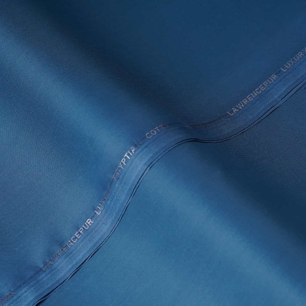 Plain Admiral Blue Luxury Egyptian Cotton Shalwar Kameez Fabric