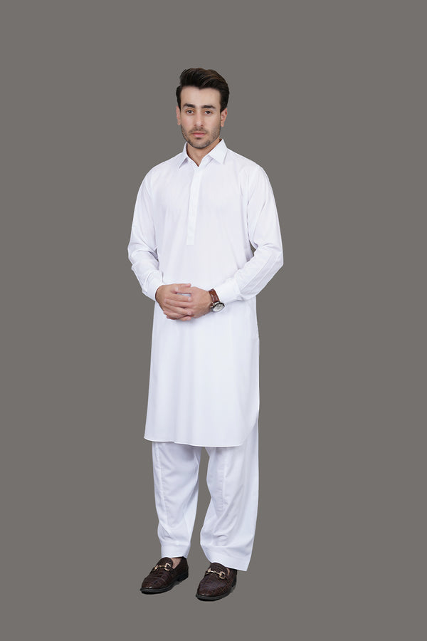 White Plain Delta Wash N Wear Shalwar Kameez