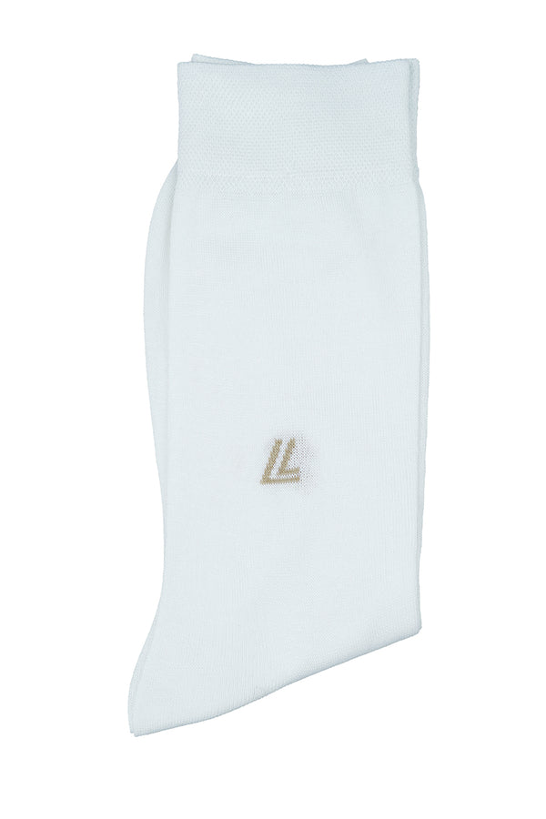 Men's White Cotton Socks - Classic & Comfortable