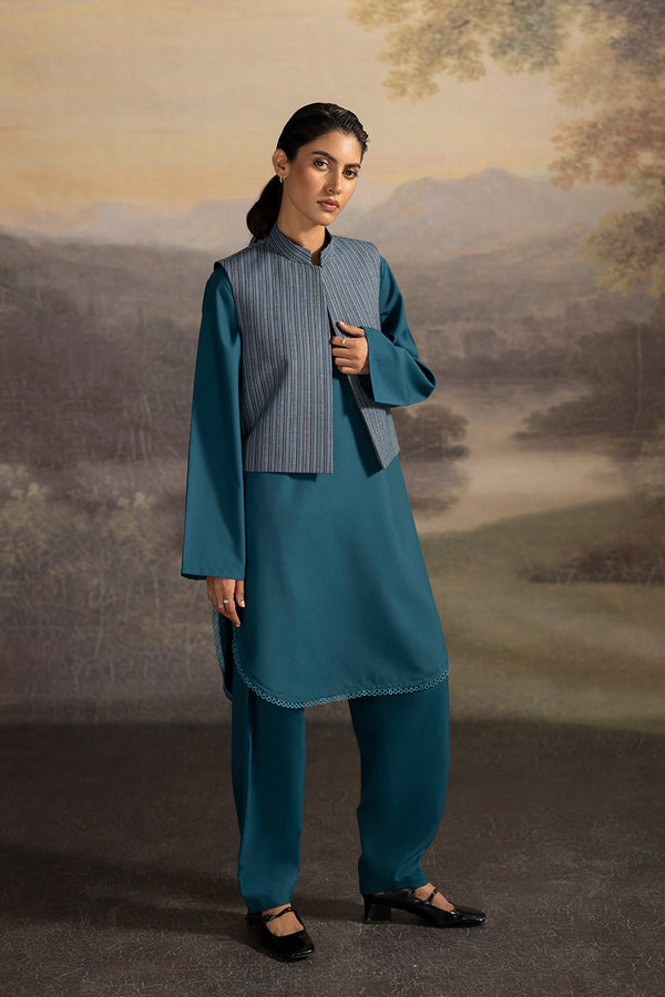Green Plain Lyla Wool Blend Women's Fabric