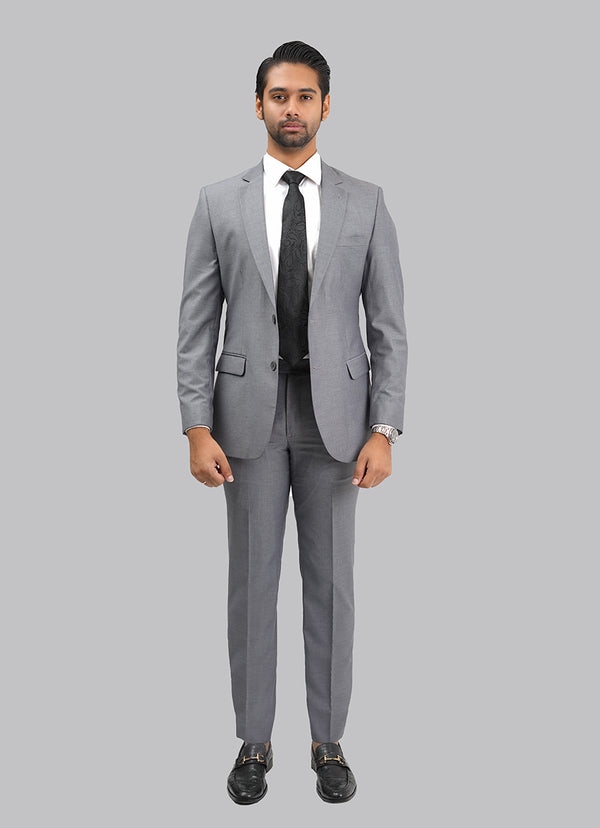 Steel Grey Plain 2-Piece Suit