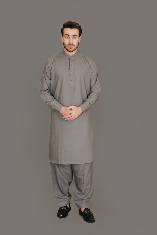 Delta Green Textured, Wash N Wear Shalwar Kameez