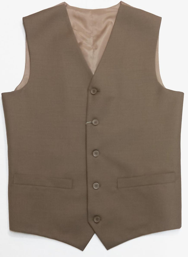 Plain-Brown, Tropical Exclusive Wool Blend Vest