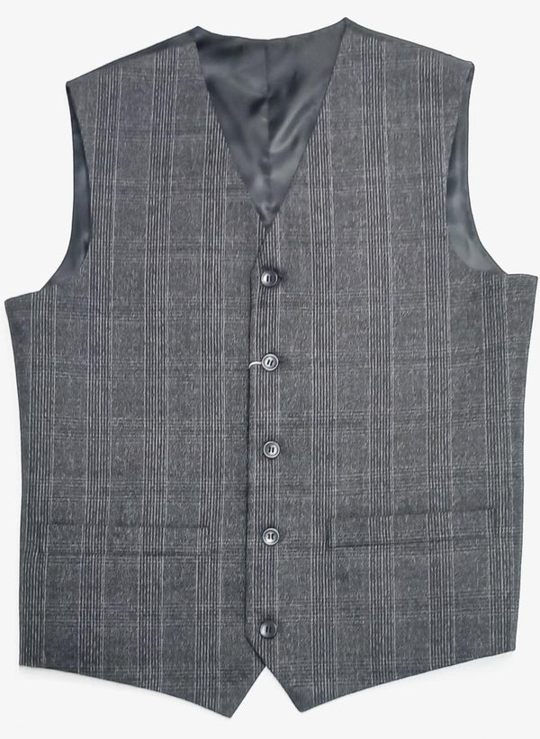 Vest - Wool Rich Grey Checks