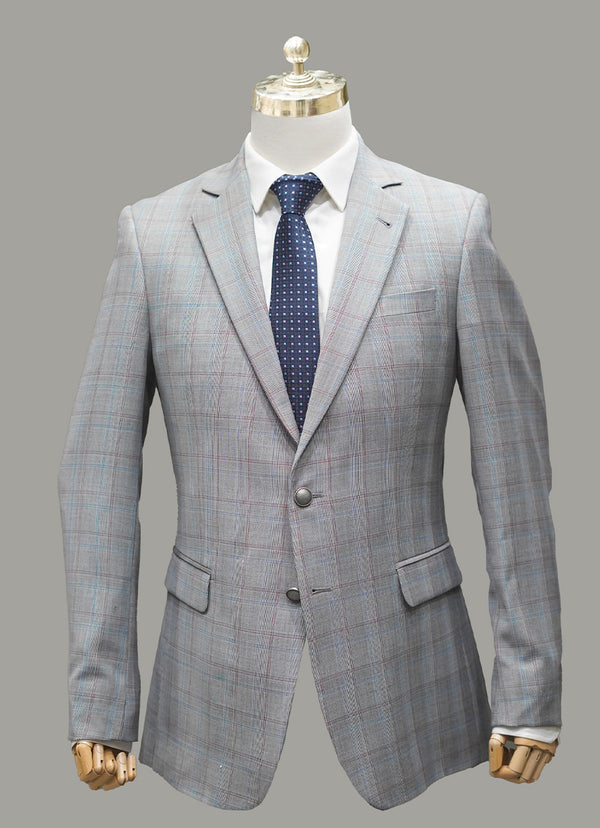 Tropical Exclusive Grey Checks Blazer (SKU: 2210-03112-020-5-015) - Classic