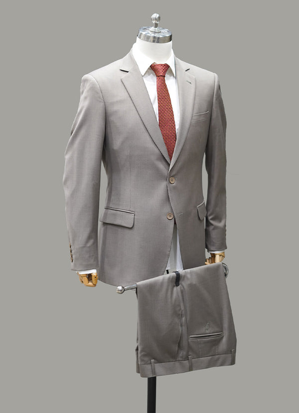 Espresso Brown Plain Tropical Exclusive 2-Piece Suit