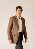 Self Textured Camel, Worsted Tweed, Wool Rich, Classic Blazer