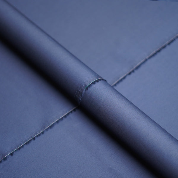 Mercerized Cotton Navy Blue Plain Shalwar Kameez Fabric