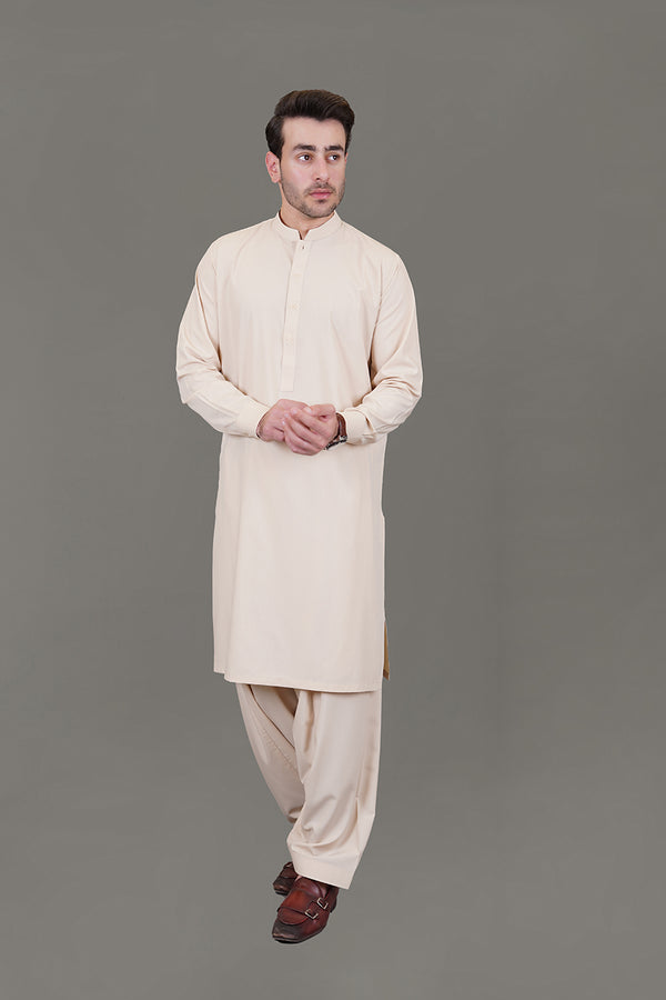 Bistre Brown Plain Delta Wash N Wear Shalwar Kameez