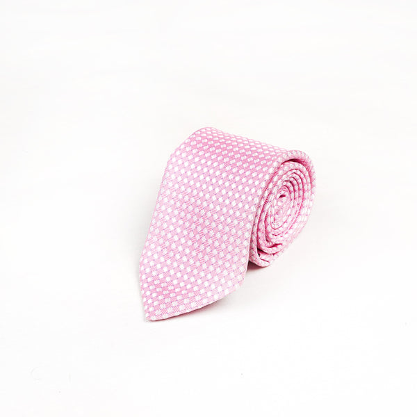 Pink Textured Silk Rich Tie