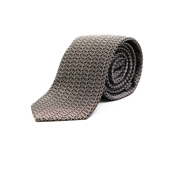 Ties - Silk Rich Brown Design