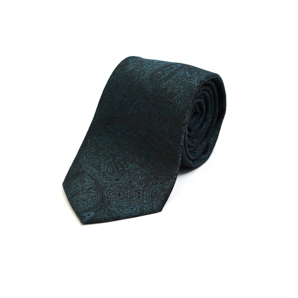 Ties - Silk Rich Deep Green Design