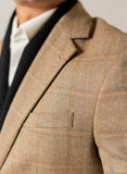 Glen Plaid Checks Worsted Tweed, Wool Rich, Classic Blazer