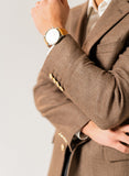 Self Textured Camel, Worsted Tweed, Wool Rich, Classic Blazer