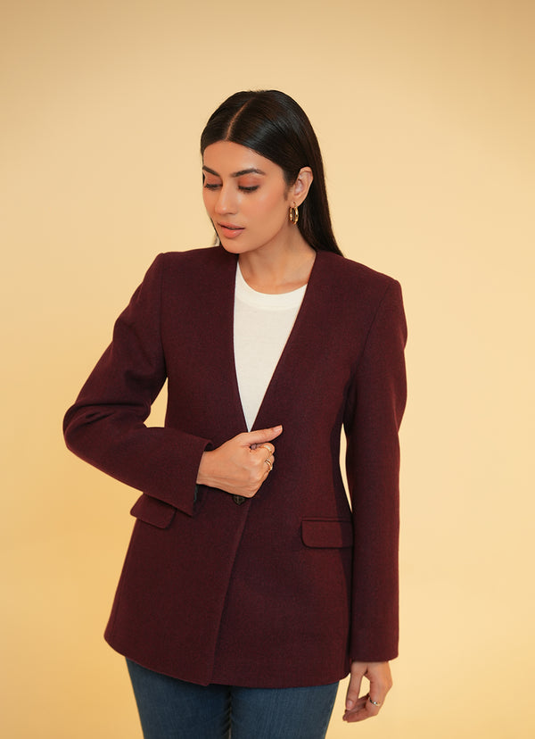 2010-22512-070-0-003 L-Jacket PV Jacketing Fabric Poly Viscose Maroon IMP 2
