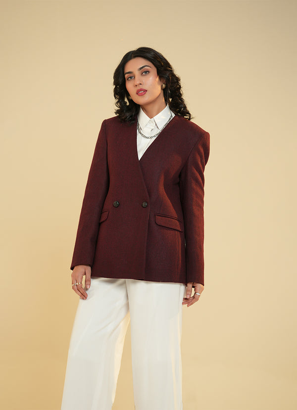 2010-22512-070-0-001 L-Jacket PV Jacketing Fabric Poly Viscose Maroon IMP 2