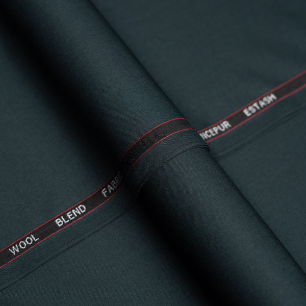 Green Plain Wool Blend, Estash Suiting Fabric