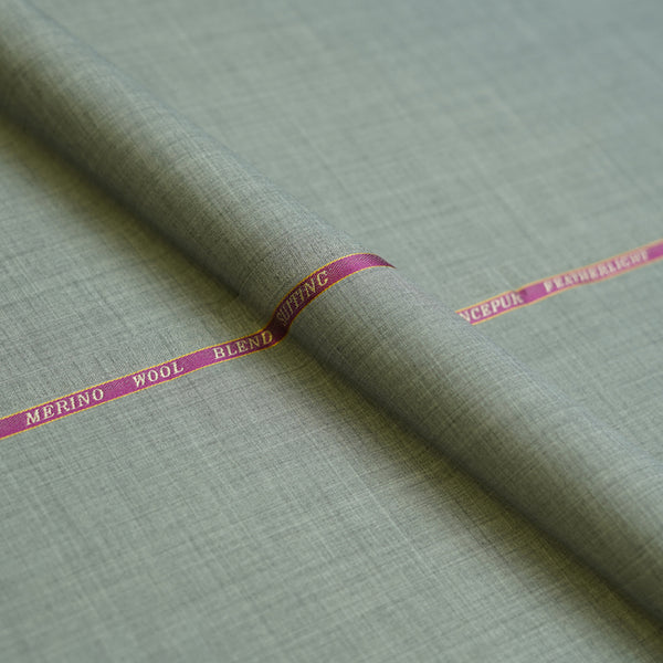 Grey Plain Wool Blend, Featherlight Suiting Fabric