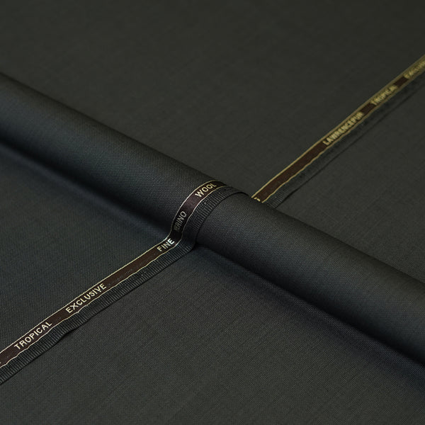 Dark Grey Bird Eye Textured Wool Blend, Tropical Exclusive Suiting Fabric