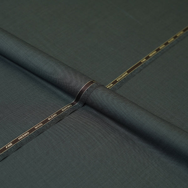 Grey Plain Wool Blend, Tropical Exclusive Suiting Fabric