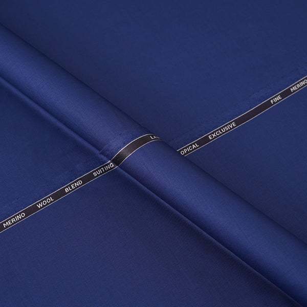 Royal Blue Plain Wool Blend, Tropical Exclusive Suiting Fabric