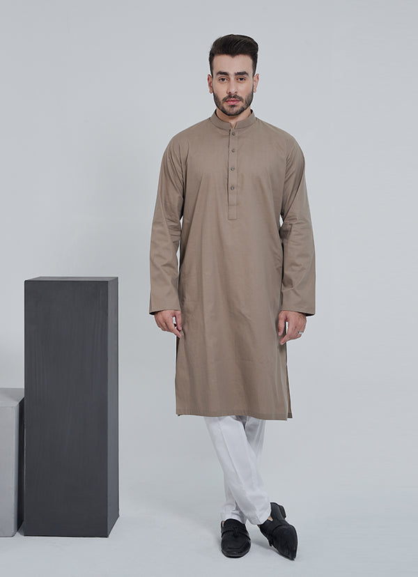 Kurta - Sensation Pima Cotton Peanut Brown Plain