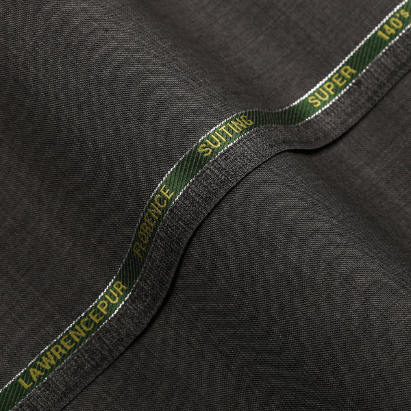 Plain-Medium Grey, S 140s Pure Wool, Florence Suiting Fabric