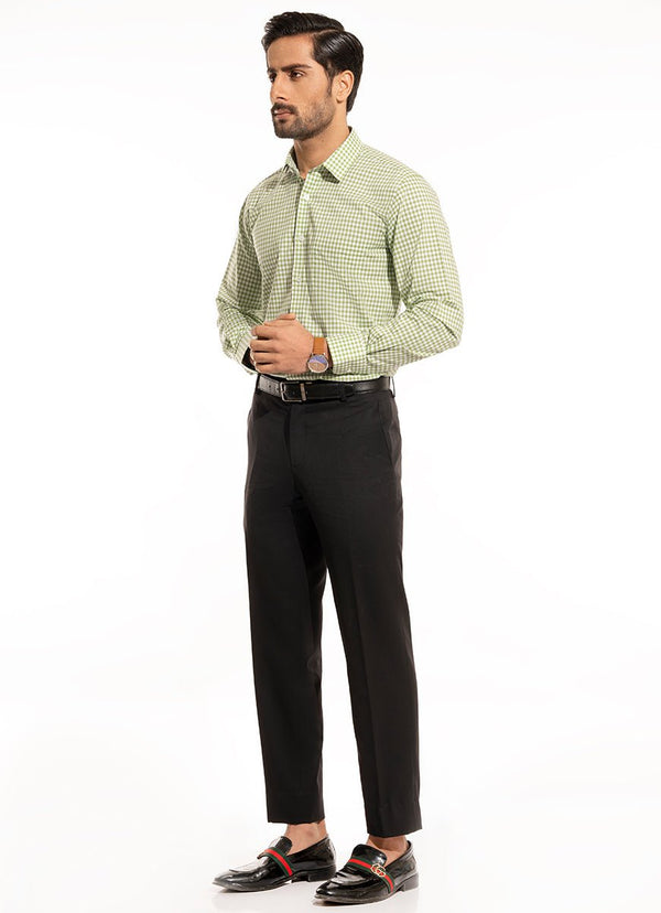 Supernova Green Mini Checks Formal Shirt