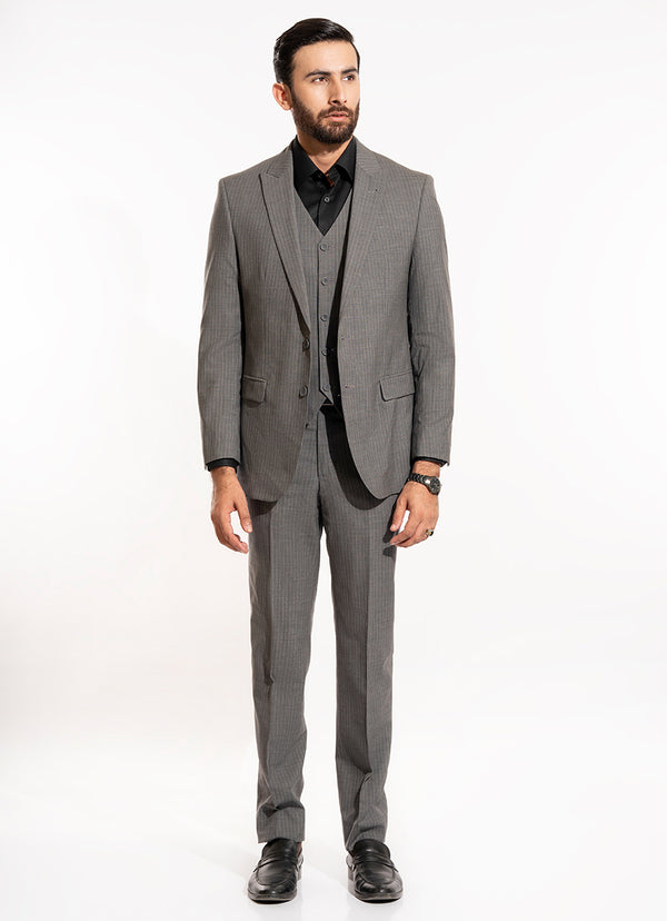 Grey Stripes 3-Piece Suit