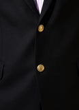 Plain Twill-Black, Merino Wool,Superior Serge Classic Blazers