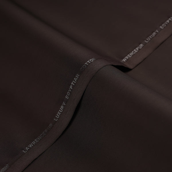 Chocolate Brown Plain, Luxury Egyptian Cotton, Shalwar Kameez Fabric