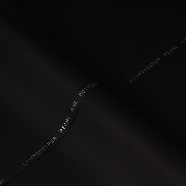 Plain Black, Pearl Fine Cotton, Shalwar Kameez Fabric