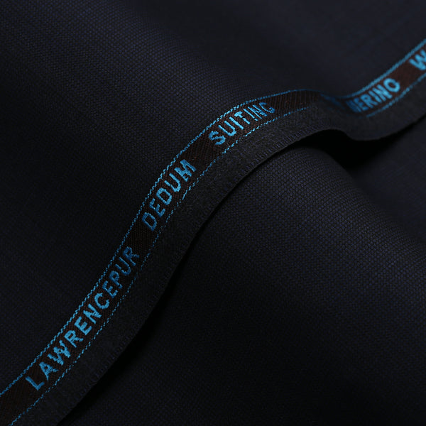 End on End Textured-Midnight Blue, Wool Blend Stretch, Dedum Suiting Fabric